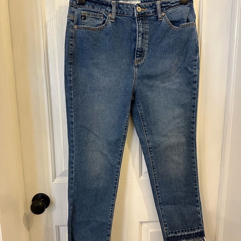 KanCan Blue Ankle Cropped Jeans